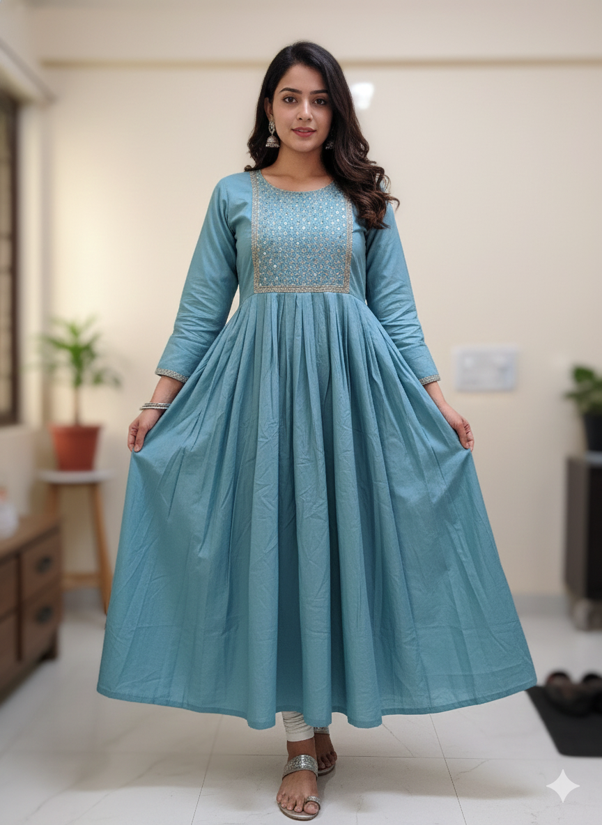 Vatican Umbrella Kurti With Pocket
