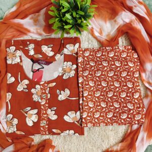Soft Rayon Kurti With Pant & Dupatta Set